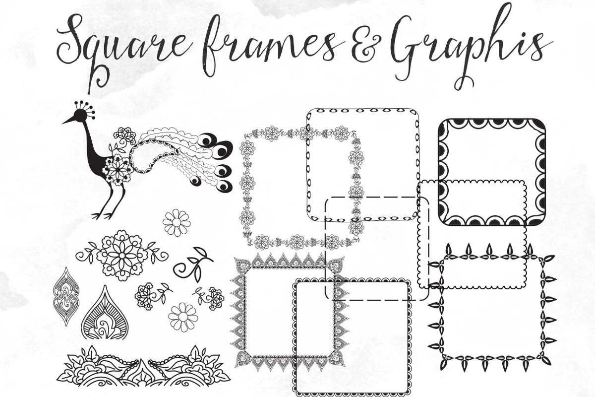 85 Hand drawn Frames Corners Borders, a Decorative Illustration by artinspirestudio (Photo 5 of 5)