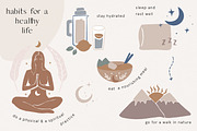 Self Care, Yoga & Mindfulness, a Healthcare Illustration by Camara Design (Thumbnail 2 of 9)