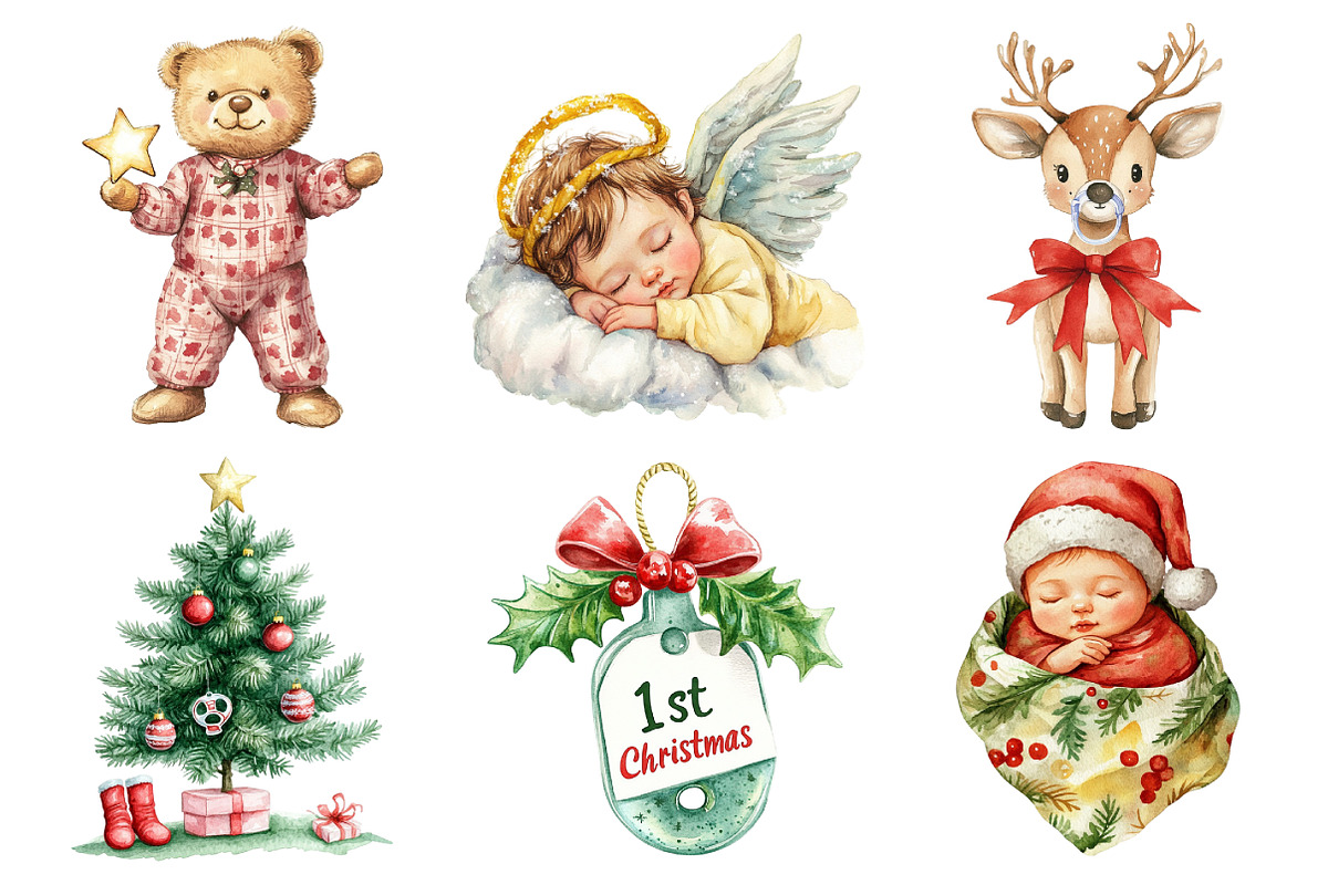 Babys 1st Christmas Clipart, an Illustration by Daily.Designs (Photo 4 of 5)