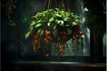 Hanging wall plant. Generate Ai, a Nature Photo by Ylivdesign