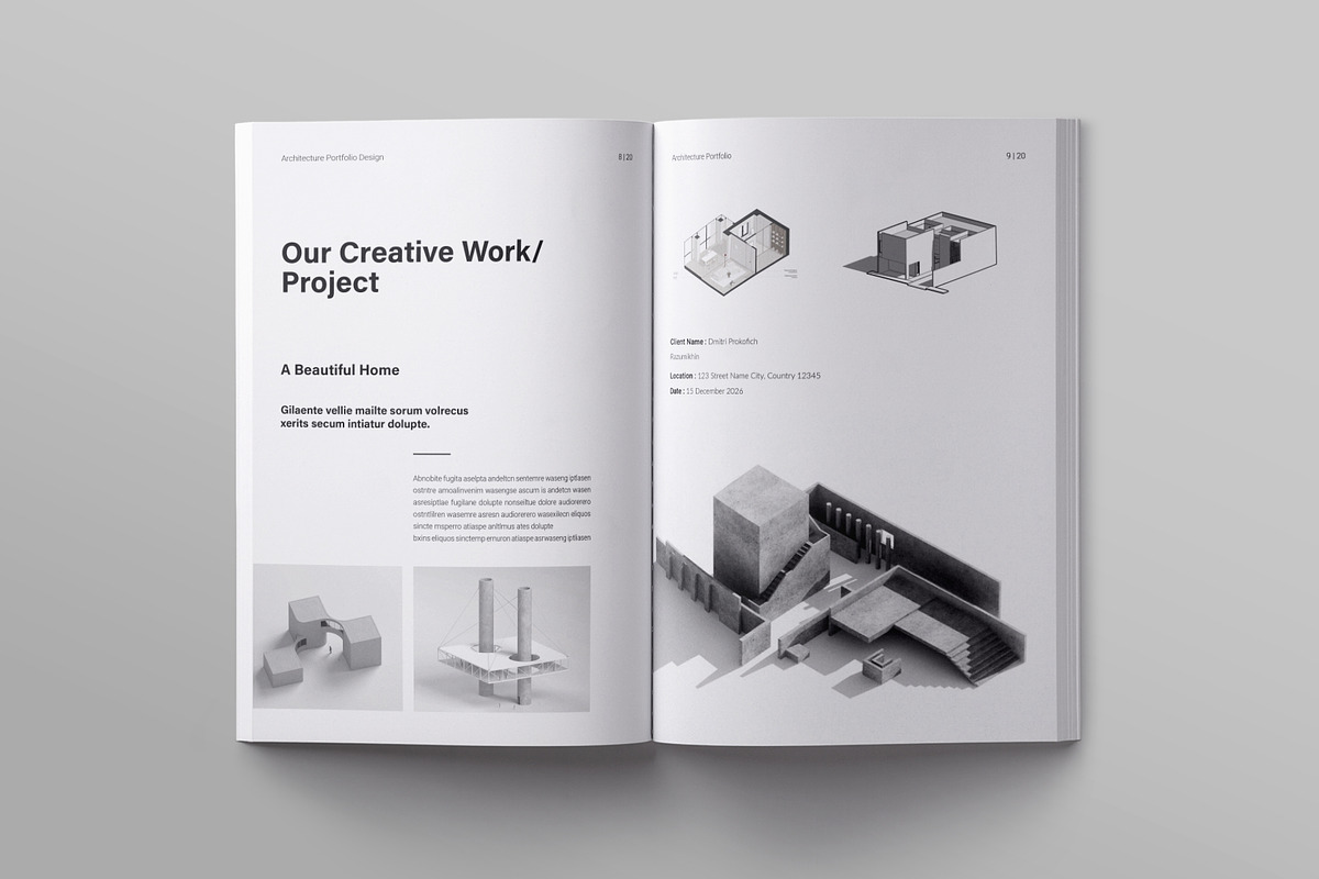 Architecture Portfolio Template, a Brochure Template by ElvinPrint (Photo 4 of 14)
