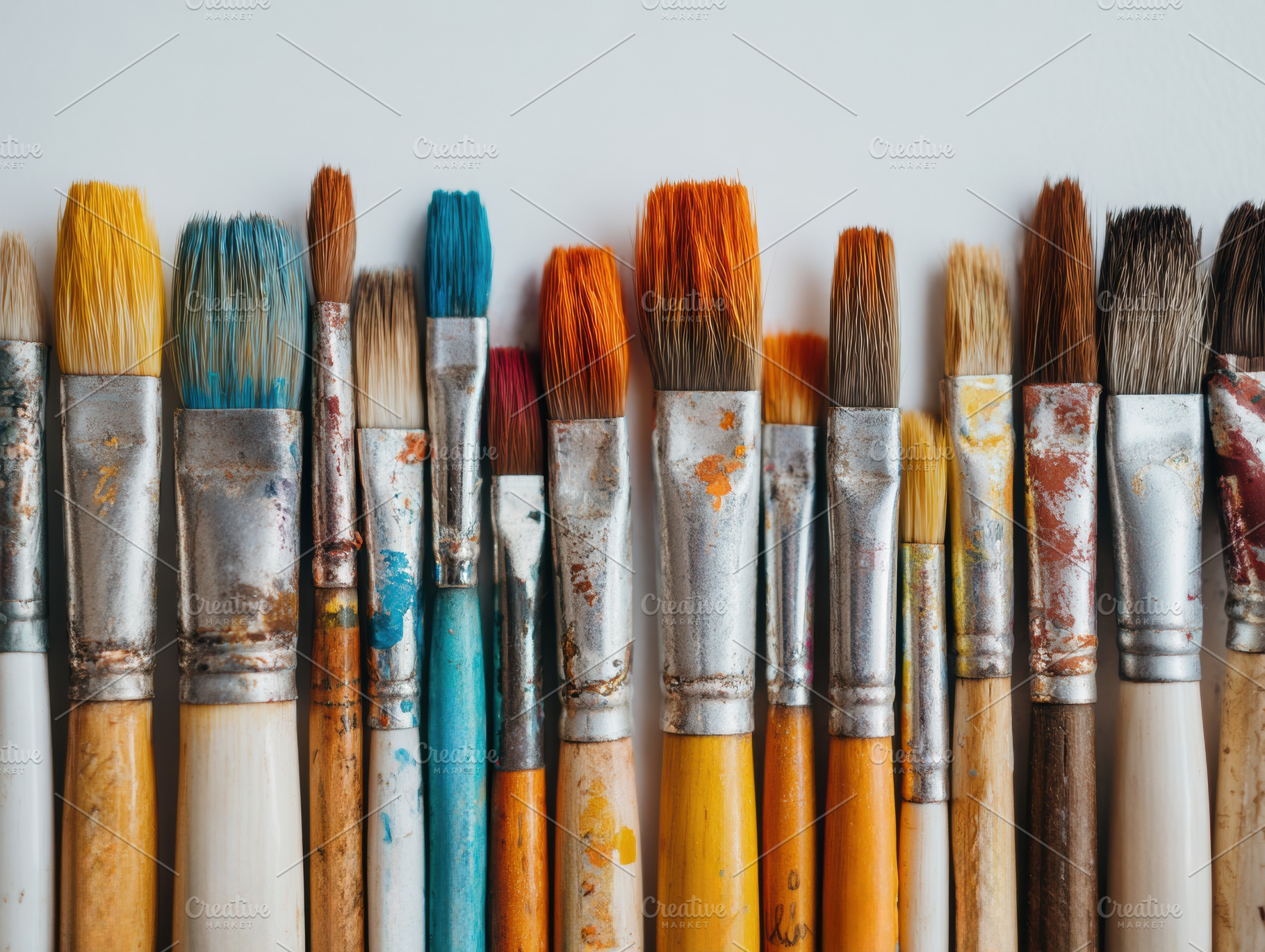 Collection of Worn Artist Brushes, a Sports & Recreation Photo by Virgo Studio