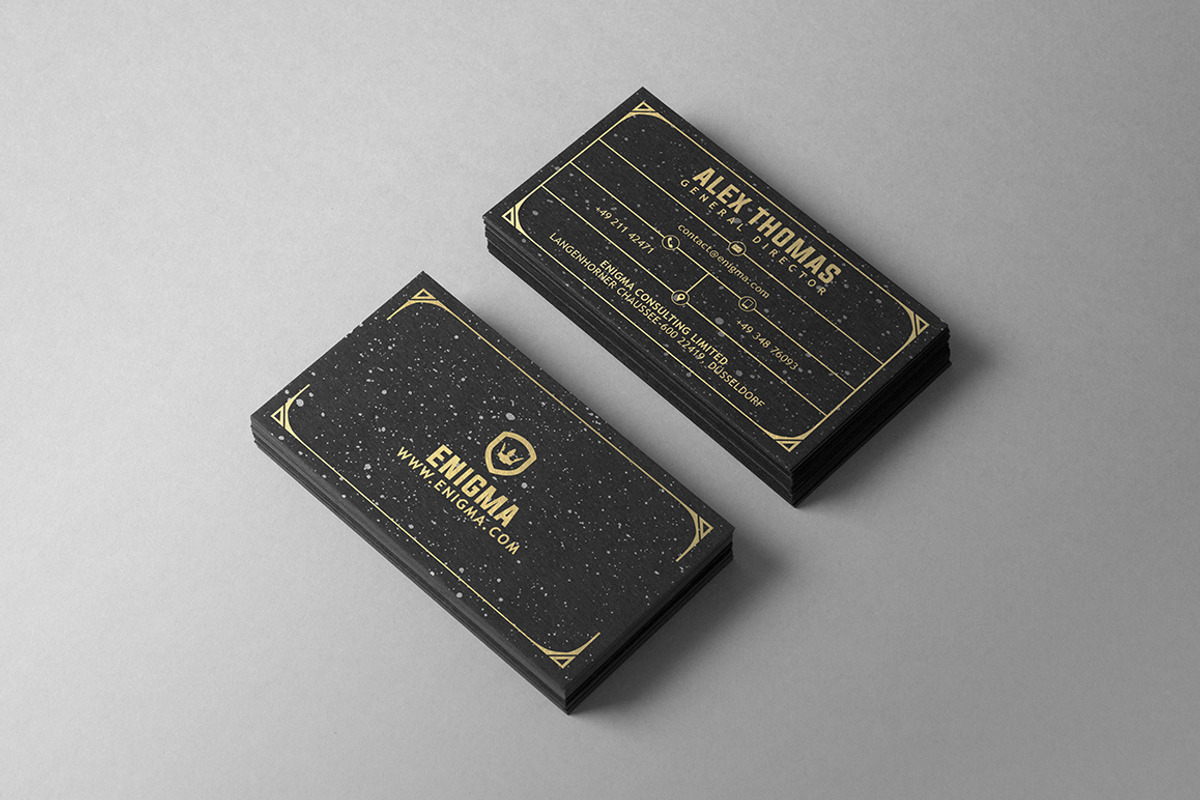 Gold And Black Business Card, a Business Card Template by Marvel (Photo 4 of 5)