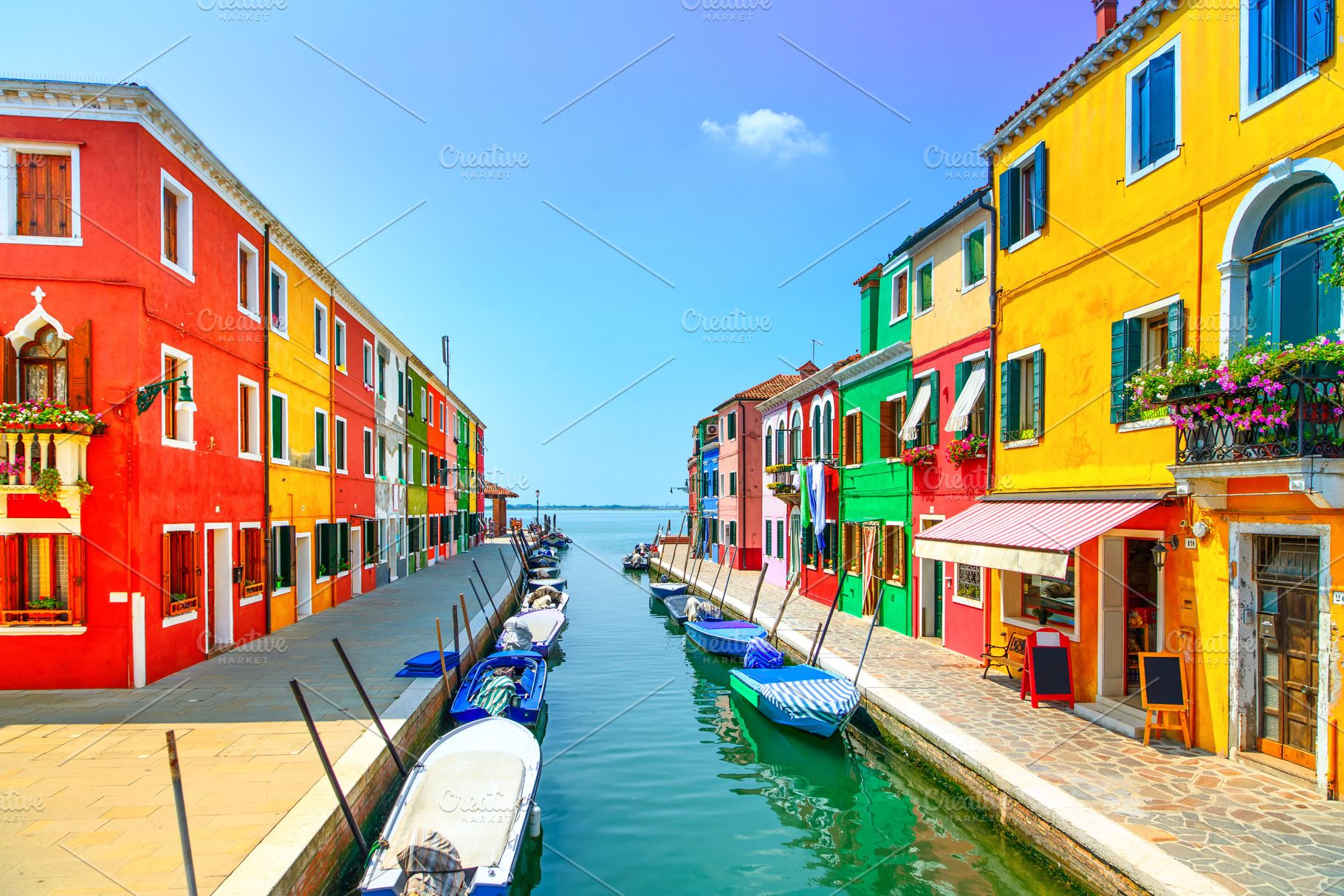 Burano island canal venice italy containing venice, burano, and italy, an Architecture Photo by Stefano Orazzini