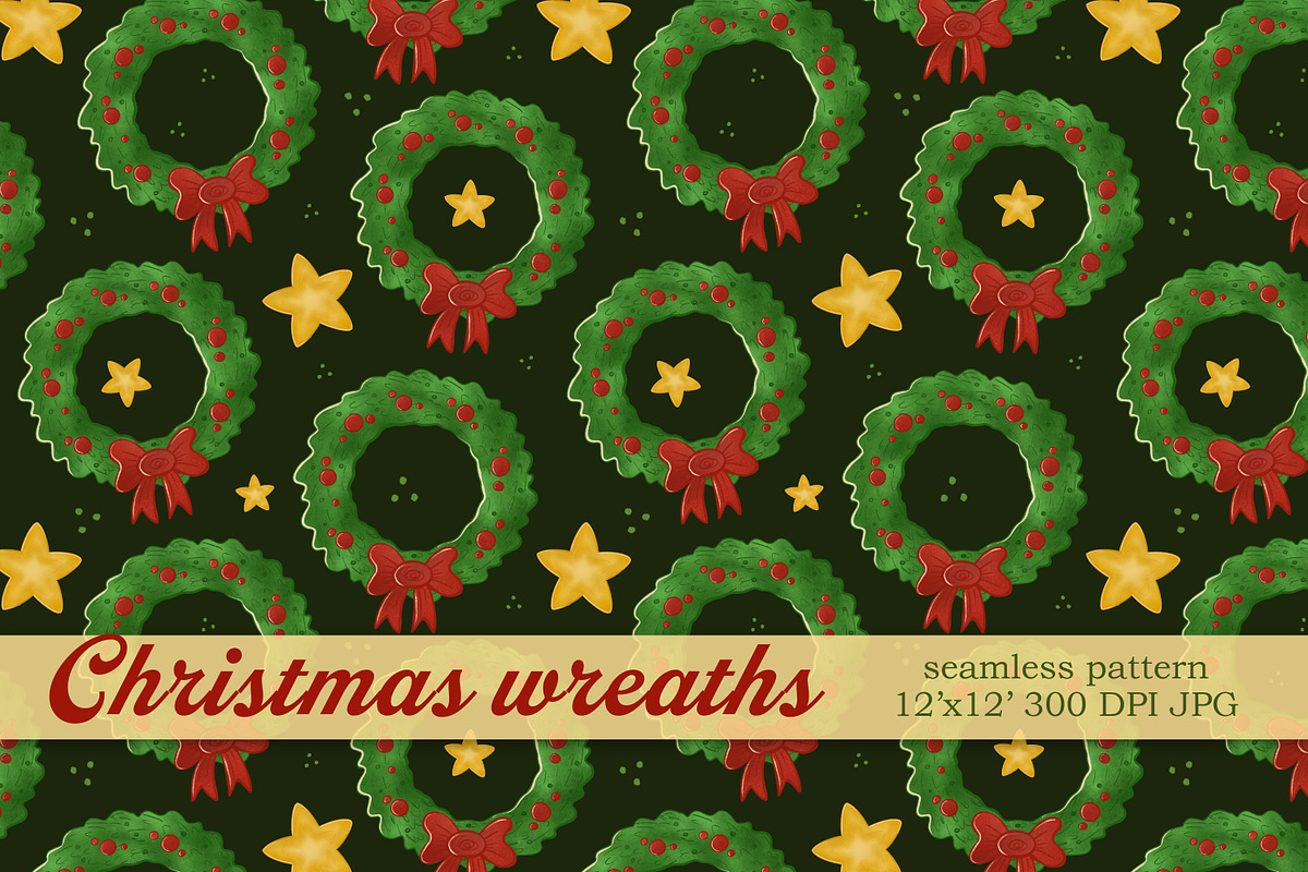 Xmas Ornaments Seamless Pattern, a Pattern Graphic by Kreeya Art Shop (Photo 1 of 8)