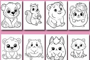 Animal Squishmallow Coloring Book