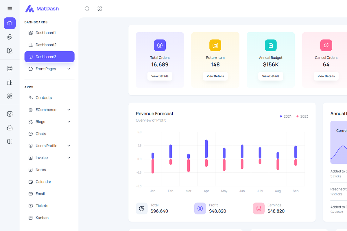 MatDash NextJs Tailwind Admin Theme, a Templates & Theme by AdminMart (Photo 10 of 15)