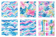 Tropical Beach House Digital Paper, a Texture Illustration by Dream Creation (Thumbnail 3 of 6)