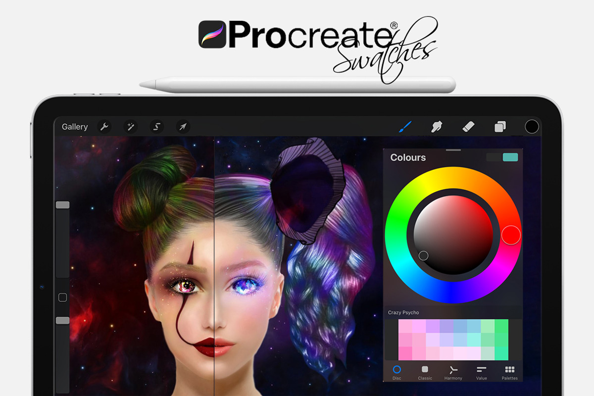 Crazy Psycho Swatches for Procreate, a Palette Add-On by FaeryDesign (Photo 2 of 4)