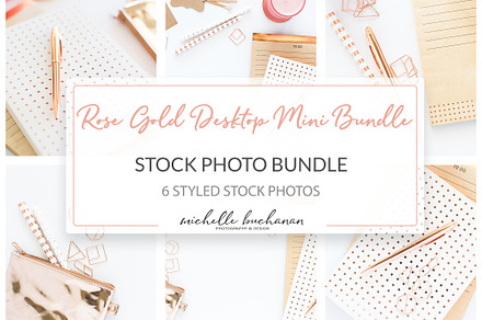 Stock Mini Bundle - Rose Gold Office, a Photo by Savvy Stock Shop