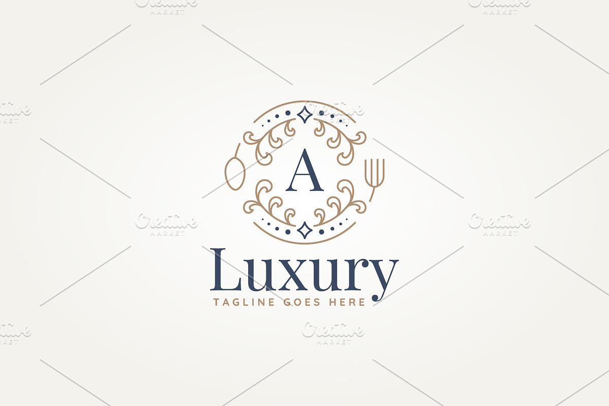 luxury restaurant letter A icon logo, a Branding & Logo Template by Blazybone