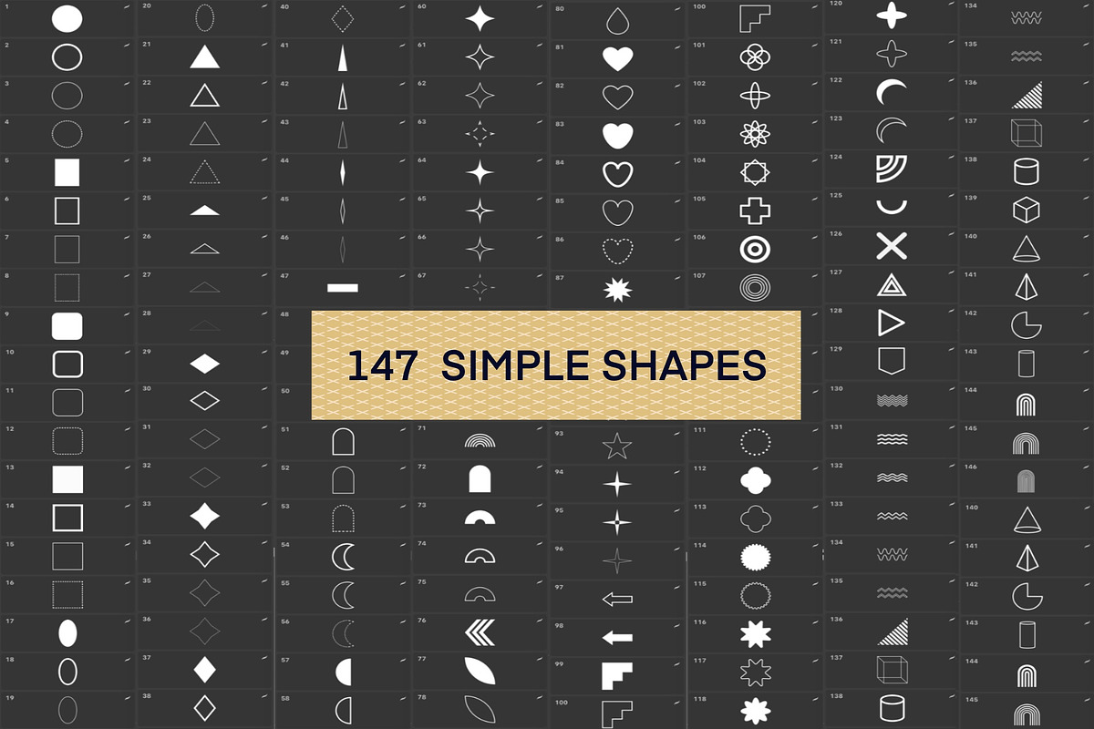 233 Geometric brush shapes, a Brushes & More by Elenbushe (Photo 2 of 11)