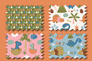 Dino Buddies clipart & paper set, an Animal Illustration by Poppymoondesign (Thumbnail 3 of 5)