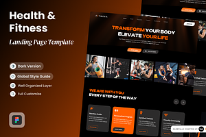 Fitnexa - Health & Fitness, a Landing Page Template by SLAB! Design