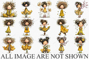 Whimsical Spring Girl & Flower, an Illustration by Canvas Craft (Thumbnail 3 of 6)