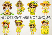 Lemon Girls Sublimation Clipart Bund, an Illustration by RobertsArt (Thumbnail 5 of 5)