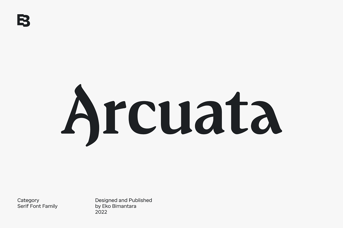 Arcuata; Serif Font Family, a Serif Font by Eko Bimantara (Photo 1 of 15)