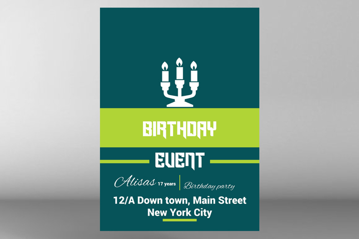 Birthday Flyer, a Flyer Template by PenciGraphics (Photo 2 of 2)
