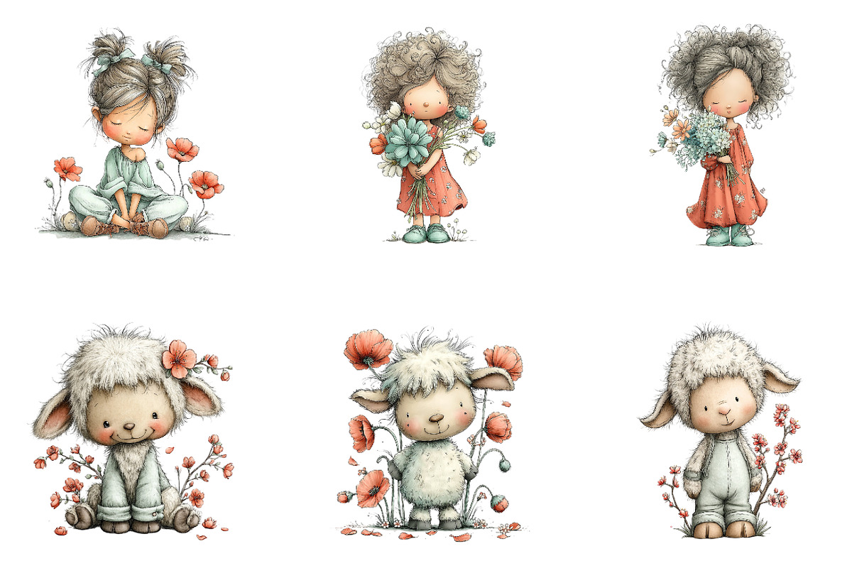 Whimsical Spring Clipart, an Illustration by CreationArt (Photo 5 of 7)