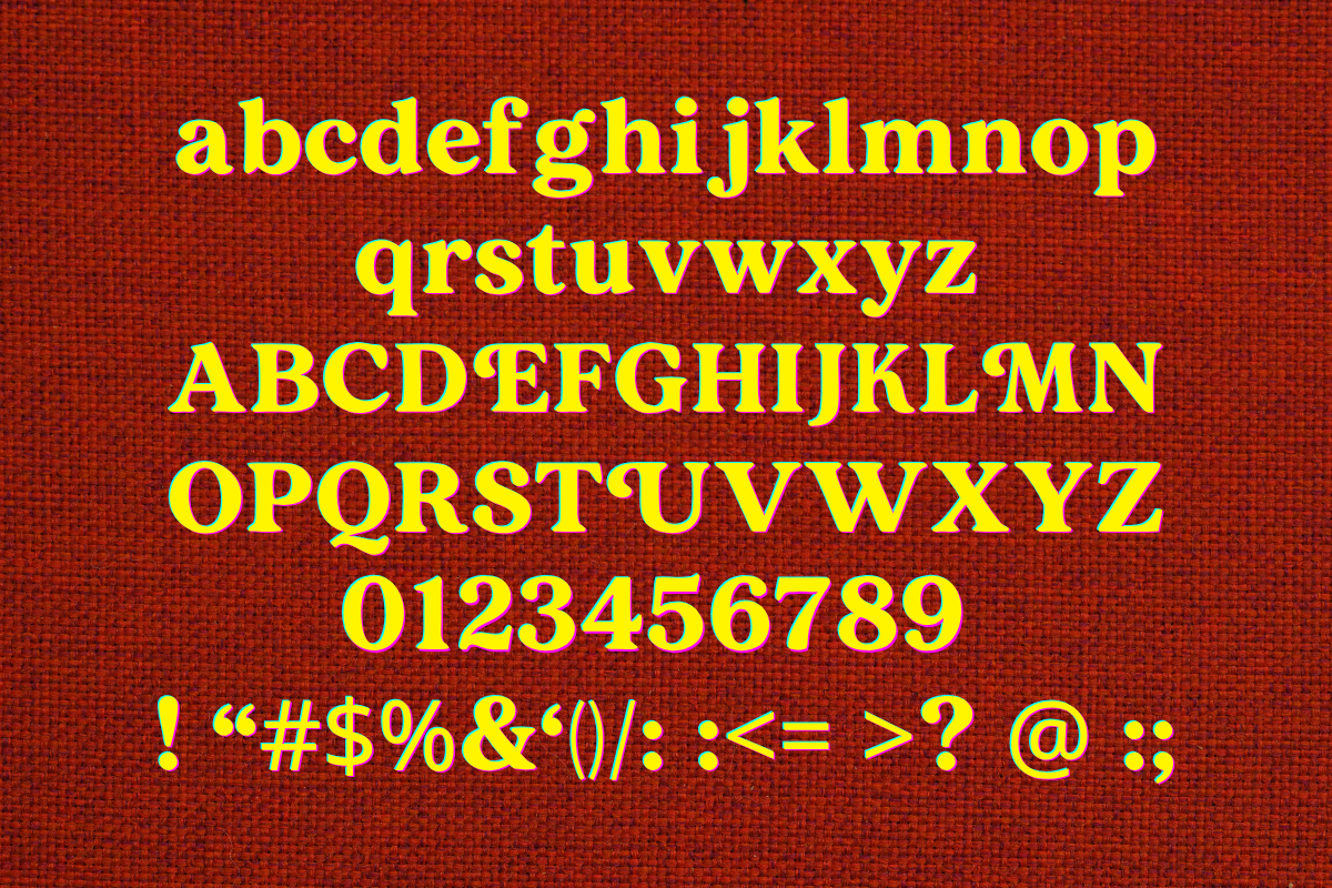 Rowancrest Retro Display Typeface, a Serif Font by AN Productions (Photo 3 of 3)