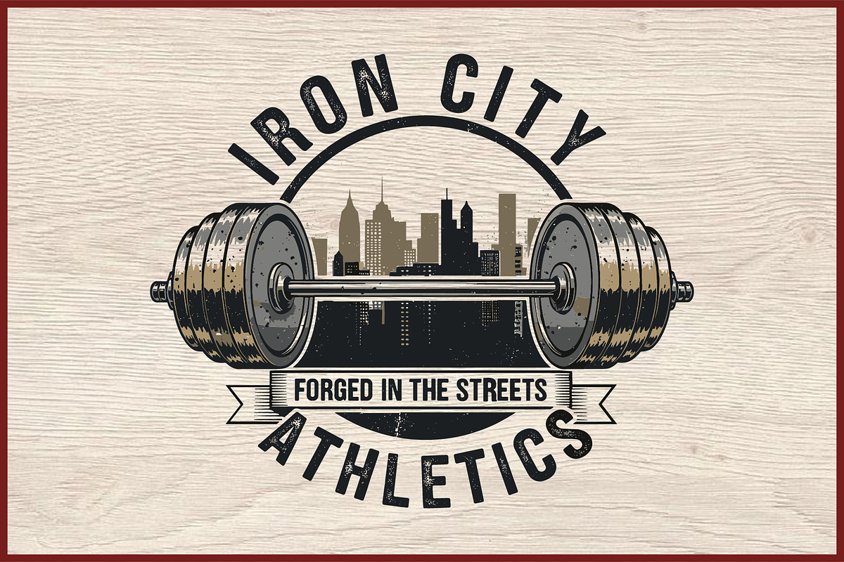 10 Vintage Gym Fitness Logo Badge, a Healthcare Illustration by Artivon (Photo 8 of 11)