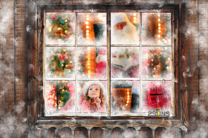 Christmas Window Photoshop Overlay