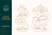 36 Linear Landscape Illustrations, a Person Illustration by Nuburu (Thumbnail 5 of 11)