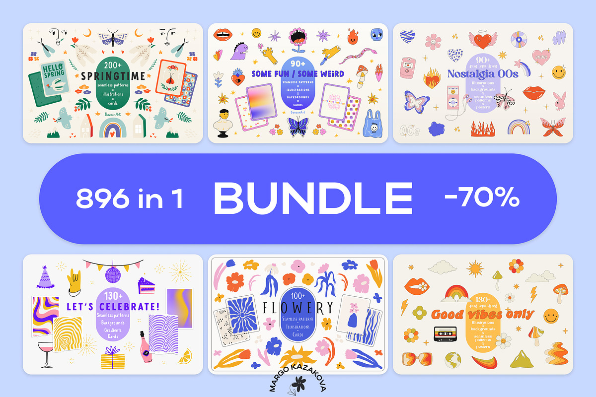 Colorful Bundle / 896 in 1, a Decorative Illustration by by Margo (Photo 8 of 8)