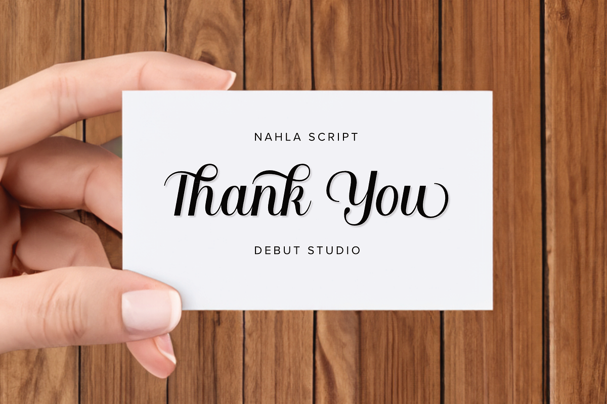 Nahla Script Regular, a Script Font by Debut Studio (Photo 16 of 16)
