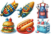 Summer BBQ Party Clipart, an Illustration by Designworld (Thumbnail 4 of 6)
