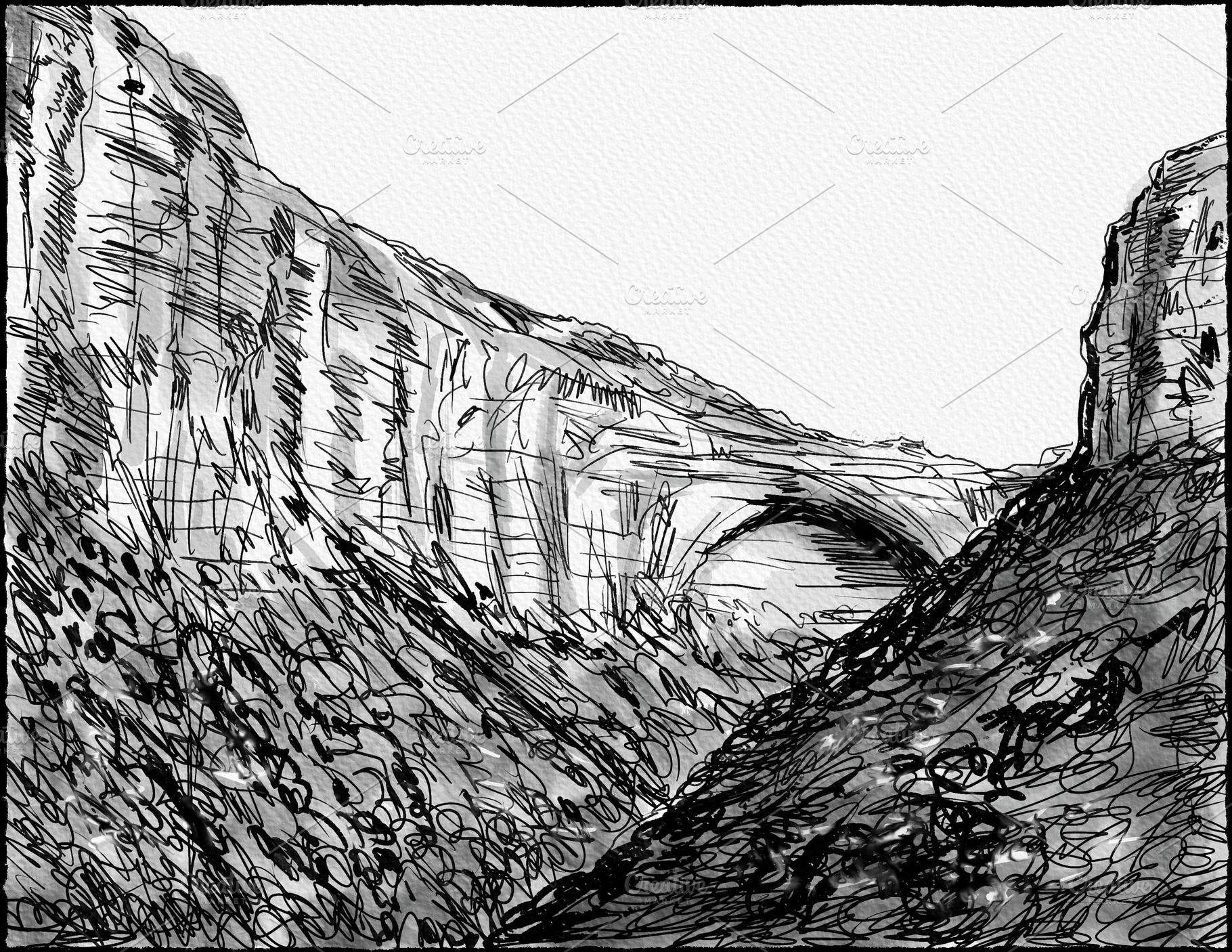 The Great Arch in Zion National Park Along Zion Park Blvd in Springdale Utah Pe, a Nature Photo by patrimonio
