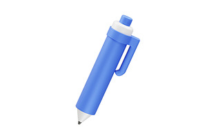 Pen icon 3d rendering illustration, an Object Illustration by fahad121