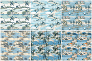 Palm Beach Toile Seamless Pattern, a Pattern Graphic by STUDIO CHOTI (Thumbnail 4 of 9)