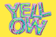 Blow - 3D Holographic Font, a Graphic by Alina Sh (Thumbnail 4 of 7)