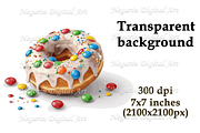 Sweet Watercolor Donuts Clipart, an Object Graphic by Negarin Digital Art (Thumbnail 5 of 9)