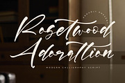 Rosetwood Adorattion Modern Script, a Script Font by Letterena Studios Script (Thumbnail 1 of 15)