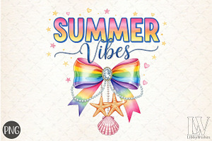 Retro Summer Vibes Coquette PNG, an Illustration by Libby Wishes