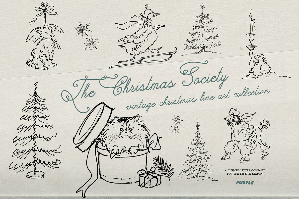 The Christmas Society: Line art, an Object Illustration by Purple (Photo 4 of 13)