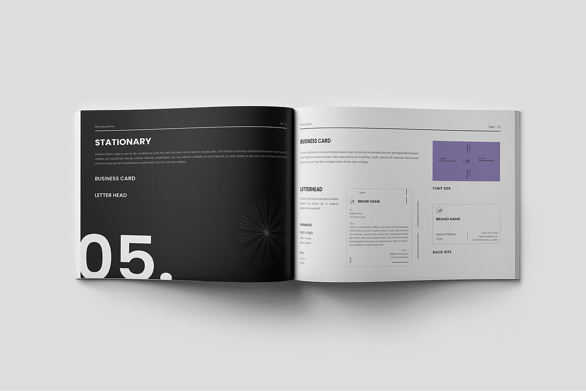 Brand Guideline Template Landscape, a Design Template by RusenoelType (Photo 7 of 9)