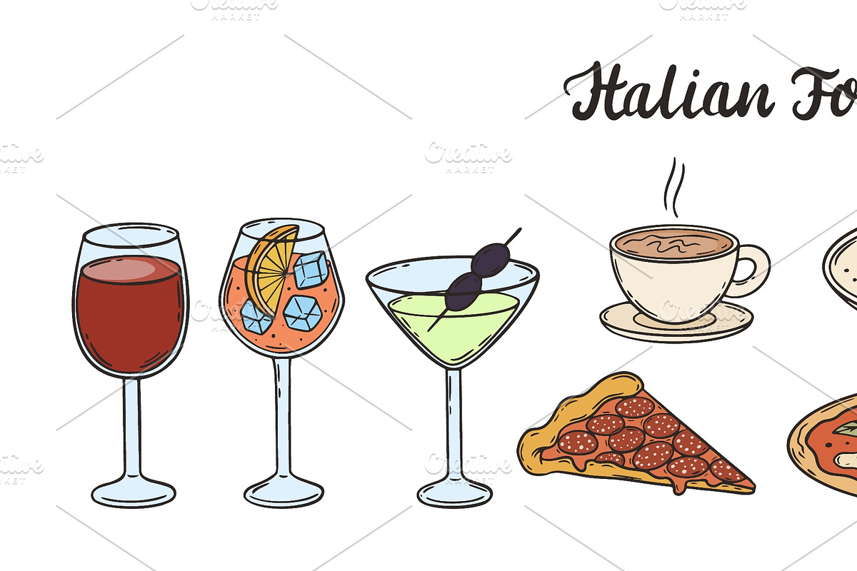Mediterranean italian style cuisine, a Food Illustration by Valerie Bodnar (Photo 3 of 3)