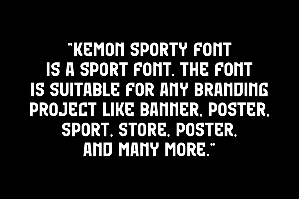 Kemon Sporty - Baseball Font, a Sans Serif Font by QR Design Studio (Photo 3 of 7)