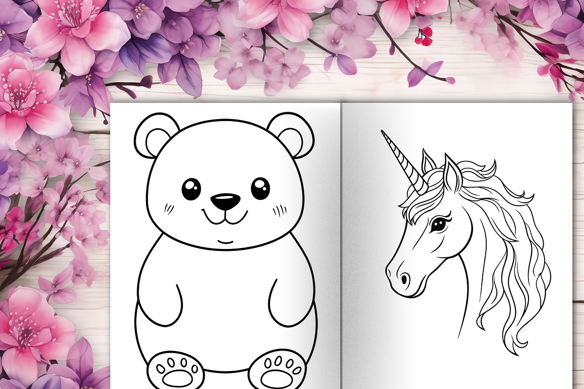 Cute Baby Animal Coloring Books, an Animal Illustration by LA Design (Photo 8 of 10)