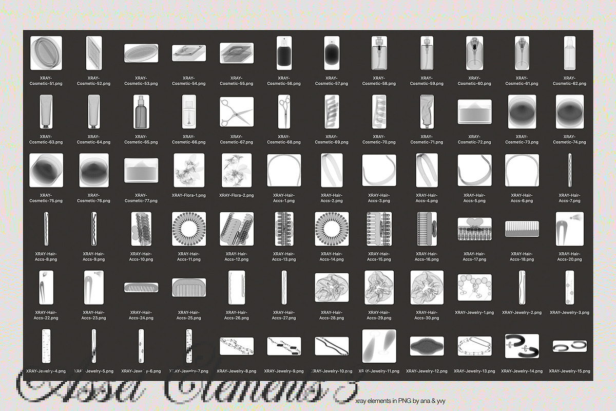 XRAY COLLAGE KIT | What's in my Bag, an Object Graphic by ana & yvy (Photo 16 of 20)