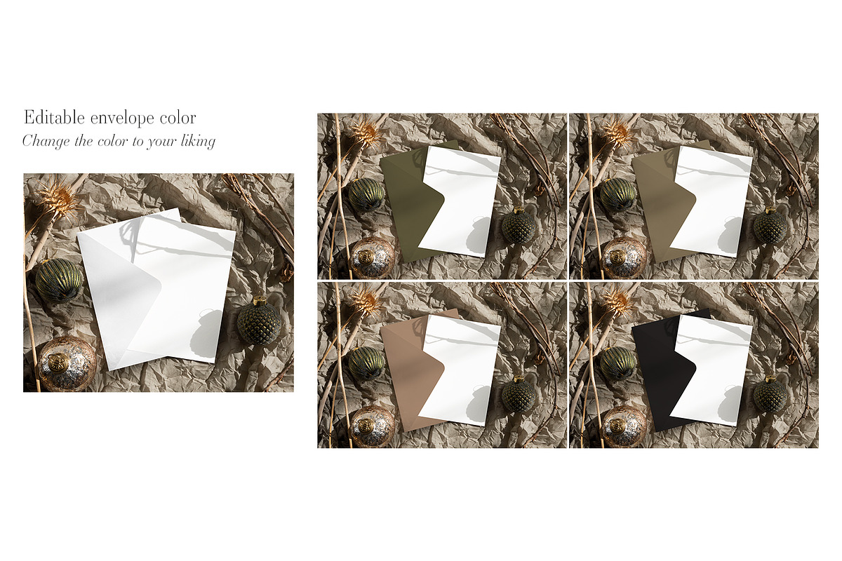 Xmas Card Mockup 5x7 8e ch4, a Merchandise Mockup by PawMockups (Photo 7 of 11)
