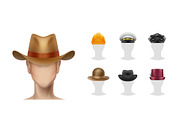 Realistic Vector Hats Set, an Object Graphic by Zonda (Thumbnail 3 of 8)