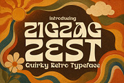 Zig Zag Zest - Quirky Typeface, a Serif Font by HipFonts (Thumbnail 1 of 10)