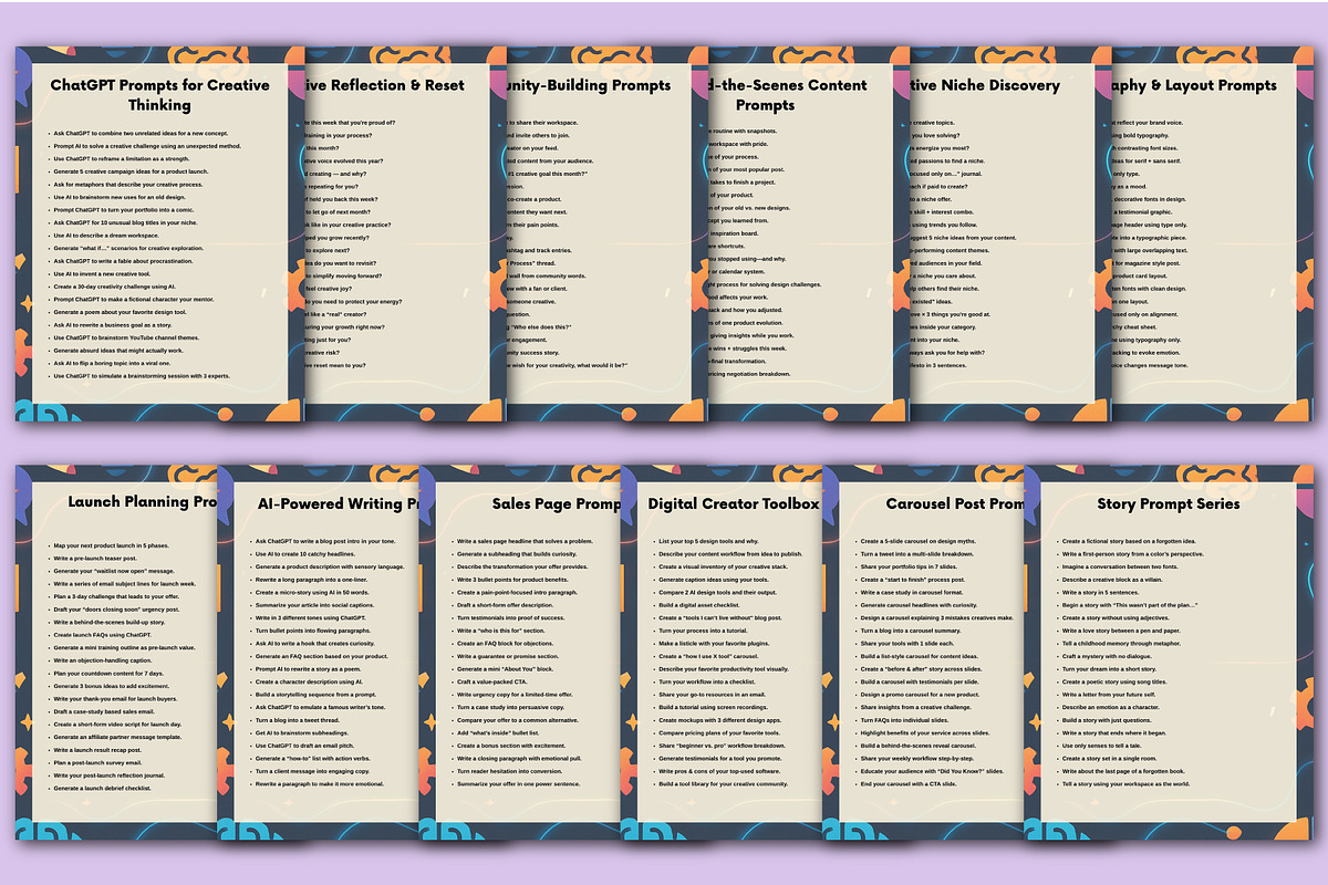 1000+ Prompts for Designers, a Stationery Template by Designmela01 (Photo 5 of 5)