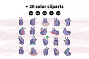Woodlouse Clipart Bundle, an Animal Illustration by Palau (Thumbnail 7 of 9)
