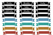 Colorful sticker banners Journals, an Illustration by Journals and More (Thumbnail 1 of 2)