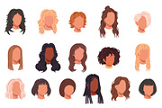 Set of female hairstyles collection, a Person Illustration by Yayasya (Thumbnail 2 of 3)